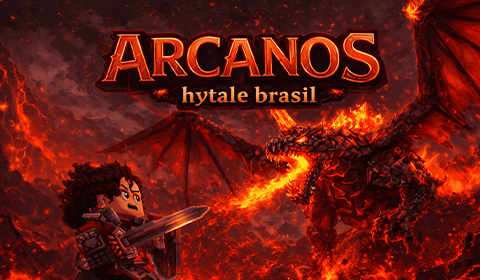 ARCANOS BRASIL | SURVIVAL HARDCORE - Hytale server banner